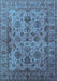 Machine Washable Oriental Light Blue Industrial Rug, wshurb1963lblu