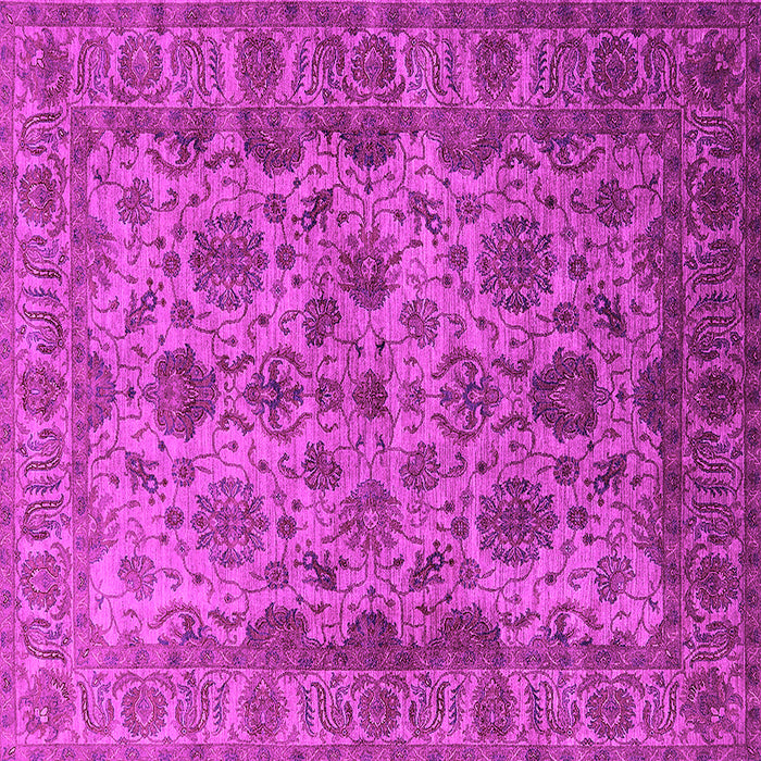 Square Machine Washable Oriental Pink Industrial Rug, wshurb1963pnk