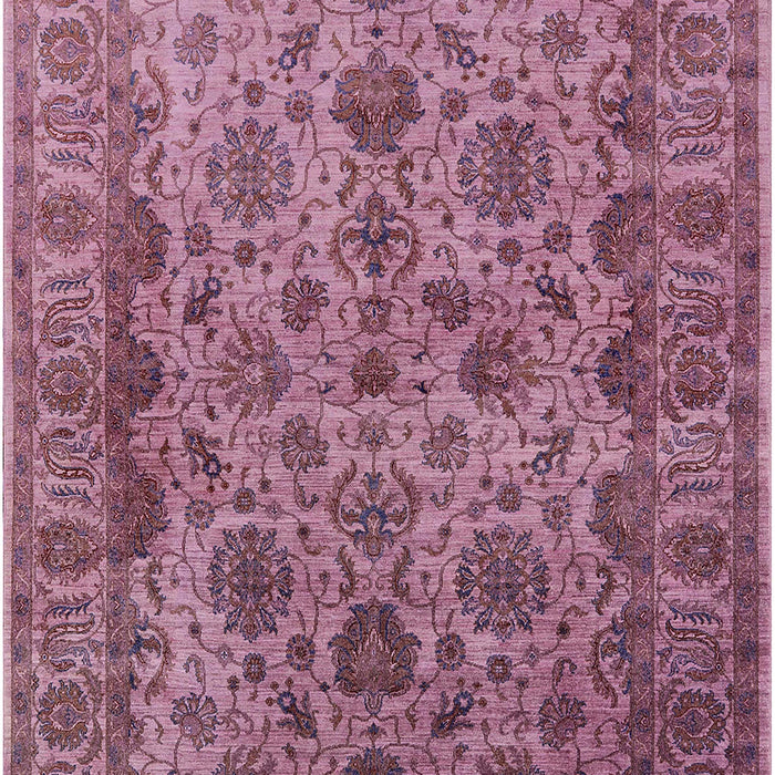 Mid-Century Modern Dark Raspberry Purple Oriental Rug, urb1963