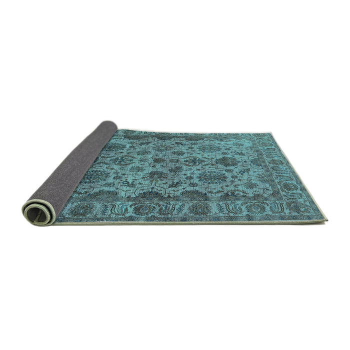 Sideview of Oriental Turquoise Industrial Rug, urb1963turq