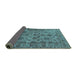 Sideview of Oriental Turquoise Industrial Rug, urb1963turq