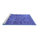 Sideview of Machine Washable Oriental Blue Industrial Rug, wshurb1963blu