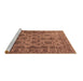 Sideview of Machine Washable Oriental Brown Industrial Rug, wshurb1963brn