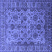 Square Oriental Blue Industrial Rug, urb1963blu