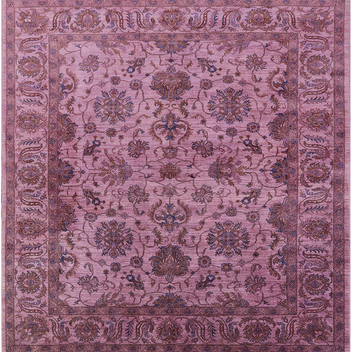 Square Machine Washable Industrial Modern Dark Raspberry Purple Rug, wshurb1963
