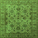 Square Oriental Green Industrial Rug, urb1963grn