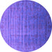 Round Oriental Purple Industrial Rug, urb1964pur