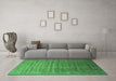 Machine Washable Oriental Emerald Green Industrial Area Rugs in a Living Room,, wshurb1964emgrn