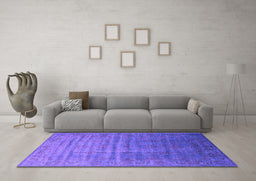 Machine Washable Oriental Purple Industrial Area Rugs in a Living Room, wshurb1964pur