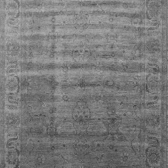 Machine Washable Oriental Gray Industrial Rug, wshurb1964gry