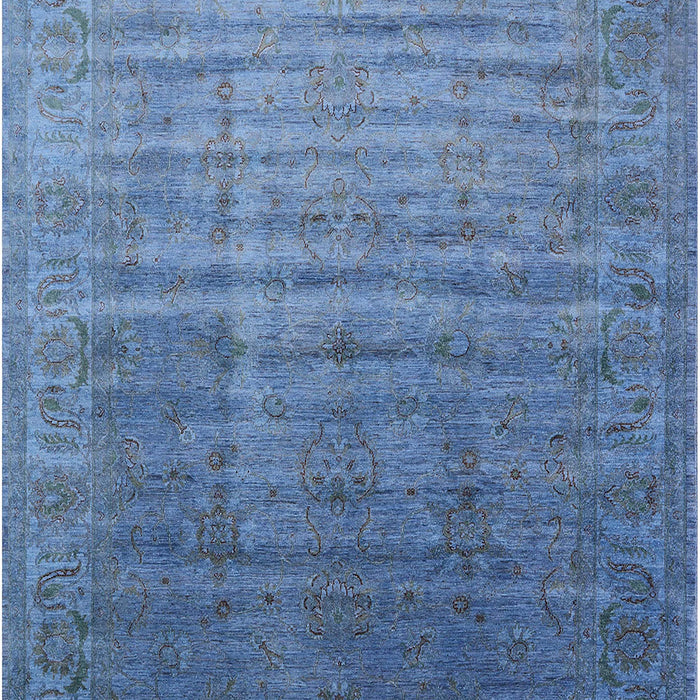 Mid-Century Modern Iceberg Blue Oriental Rug, urb1964