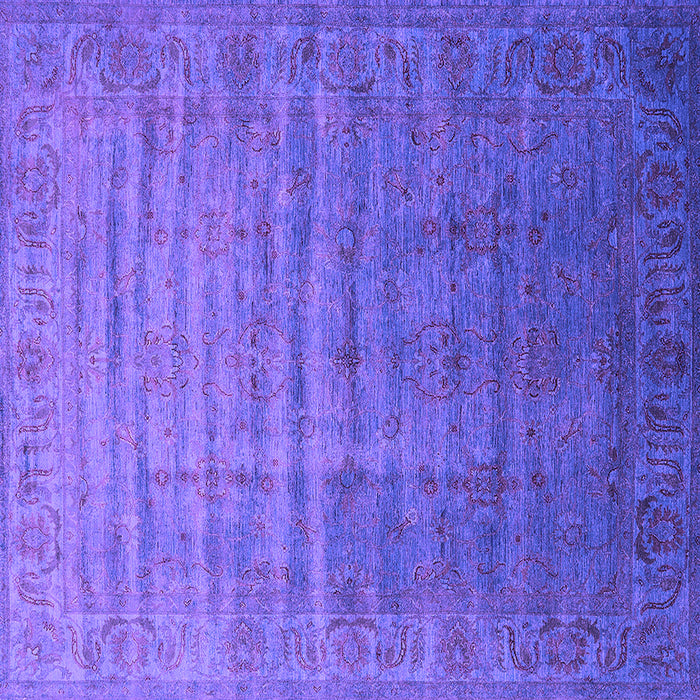 Square Machine Washable Oriental Purple Industrial Area Rugs, wshurb1964pur