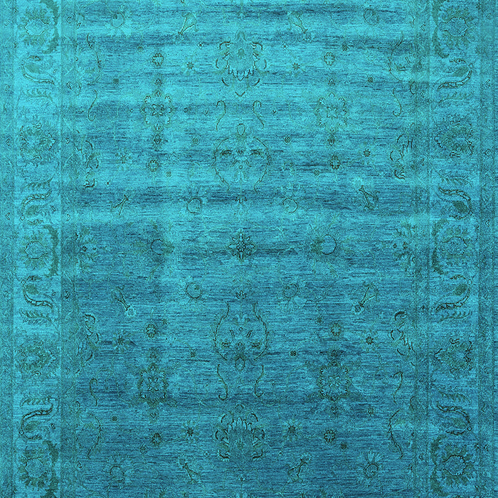 Machine Washable Oriental Turquoise Industrial Area Rugs, wshurb1964turq