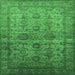 Square Oriental Emerald Green Industrial Rug, urb1965emgrn