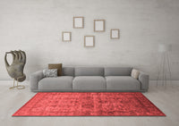 Machine Washable Oriental Red Industrial Rug, wshurb1965red