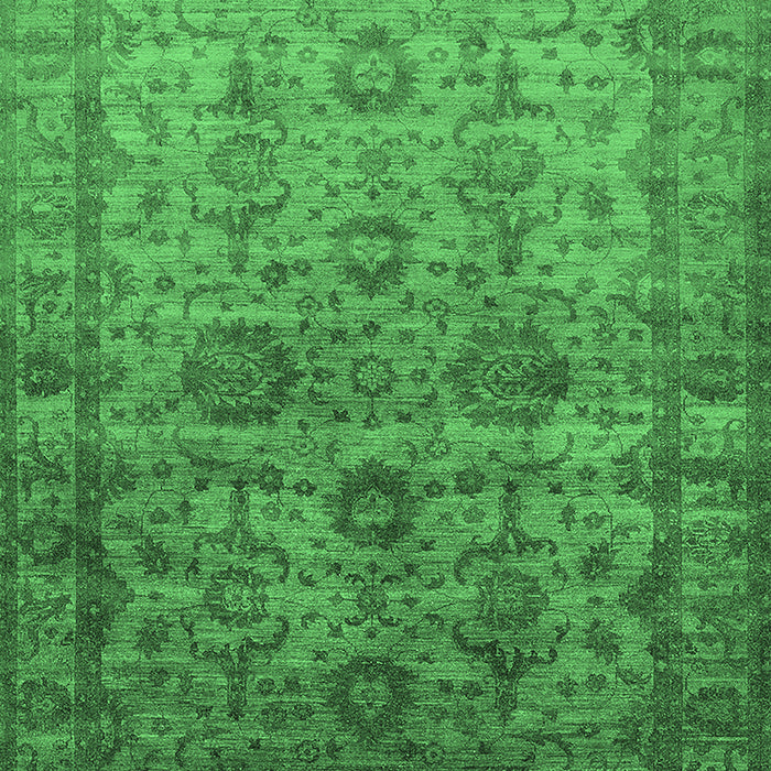 Machine Washable Oriental Emerald Green Industrial Area Rugs, wshurb1965emgrn