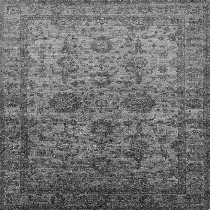 Square Machine Washable Oriental Gray Industrial Rug, wshurb1965gry