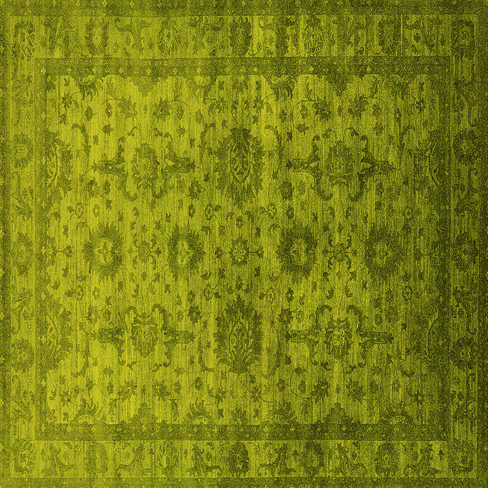 Square Oriental Yellow Industrial Rug, urb1965yw