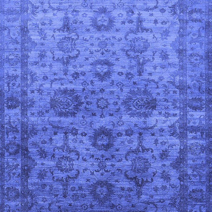 Machine Washable Oriental Blue Industrial Rug, wshurb1965blu