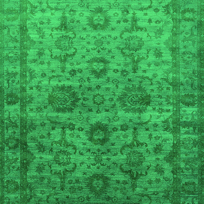 Machine Washable Oriental Green Industrial Area Rugs, wshurb1965grn