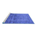 Sideview of Machine Washable Oriental Blue Industrial Rug, wshurb1965blu