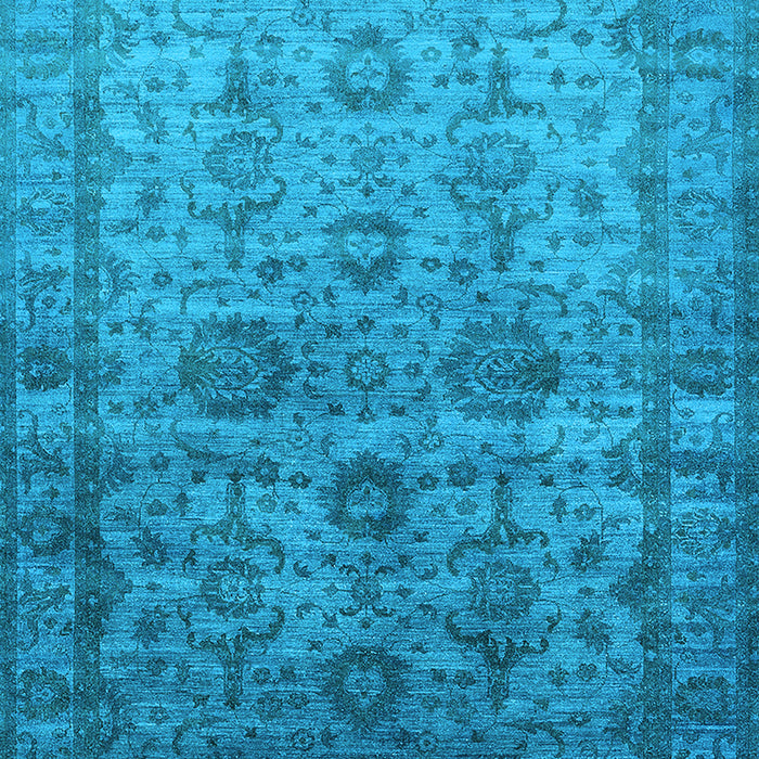 Machine Washable Oriental Light Blue Industrial Rug, wshurb1965lblu
