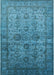 Mid-Century Modern Blue Oriental Rug, urb1965