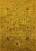 Machine Washable Oriental Yellow Industrial Rug, wshurb1966yw