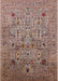 Machine Washable Industrial Modern Chestnut Brown Rug, wshurb1966