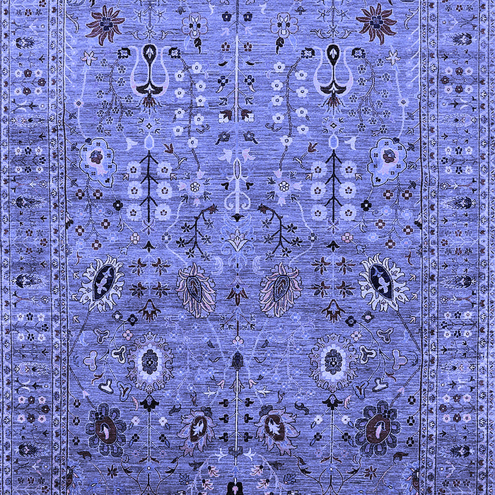 Machine Washable Oriental Blue Industrial Rug, wshurb1966blu