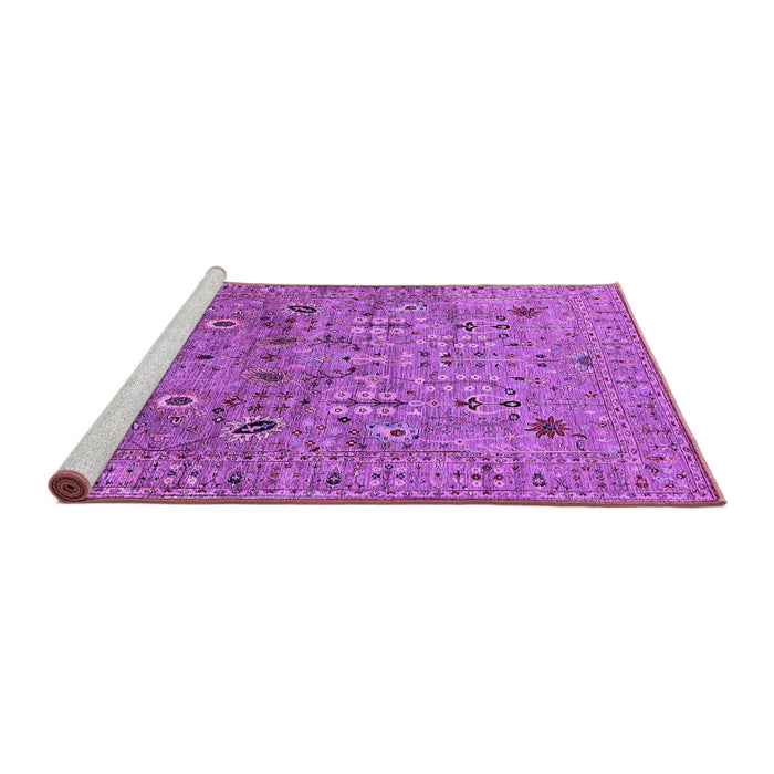 Sideview of Machine Washable Oriental Purple Industrial Area Rugs, wshurb1966pur
