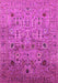 Machine Washable Oriental Pink Industrial Rug, wshurb1966pnk