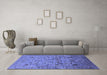 Machine Washable Oriental Blue Industrial Rug in a Living Room, wshurb1966blu