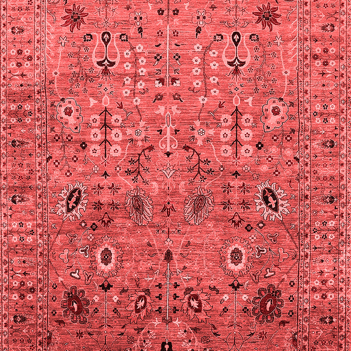 Machine Washable Oriental Red Industrial Rug, wshurb1966red