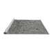 Sideview of Machine Washable Oriental Gray Industrial Rug, wshurb1966gry