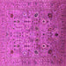 Square Oriental Pink Industrial Rug, urb1966pnk