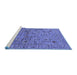 Sideview of Machine Washable Oriental Blue Industrial Rug, wshurb1966blu