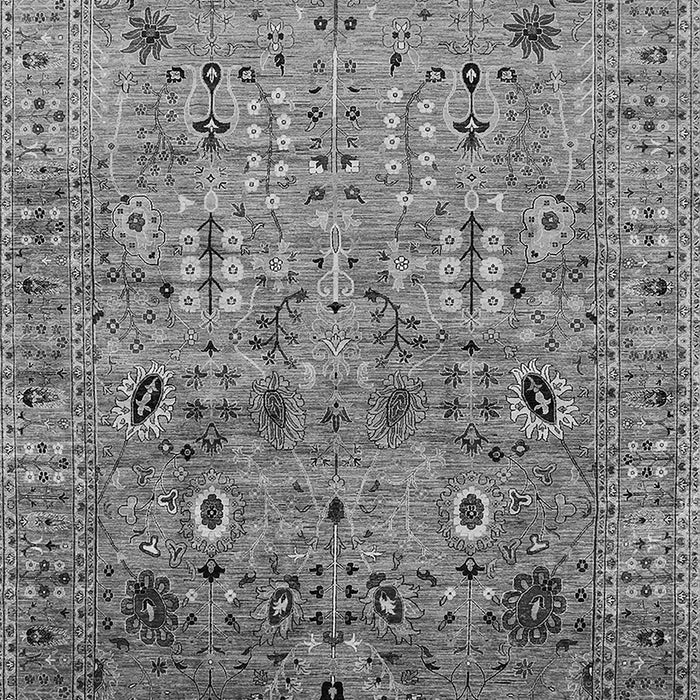 Machine Washable Oriental Gray Industrial Rug, wshurb1966gry