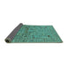 Sideview of Oriental Turquoise Industrial Rug, urb1966turq