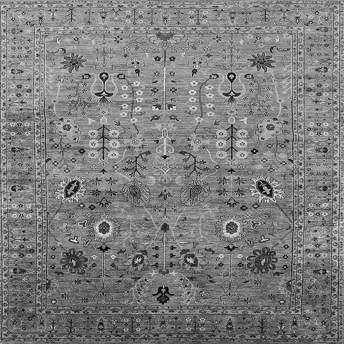 Square Oriental Gray Industrial Rug, urb1966gry