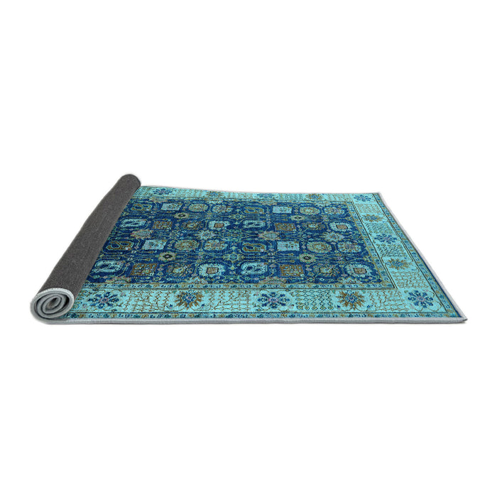 Sideview of Oriental Light Blue Industrial Rug, urb1967lblu