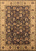 Machine Washable Oriental Brown Industrial Rug, wshurb1967brn