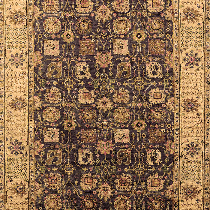 Machine Washable Oriental Brown Industrial Rug, wshurb1967brn
