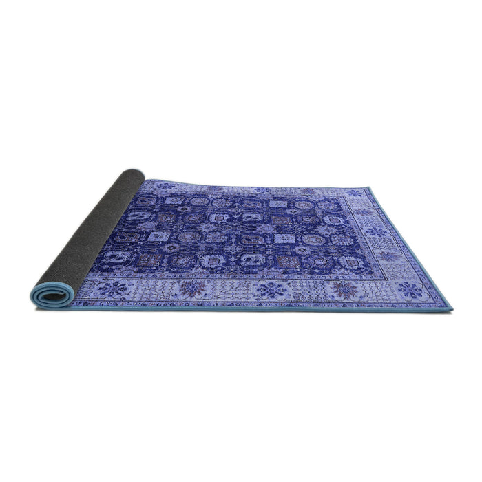 Sideview of Oriental Blue Industrial Rug, urb1967blu