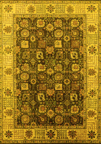 Oriental Yellow Industrial Rug, urb1967yw