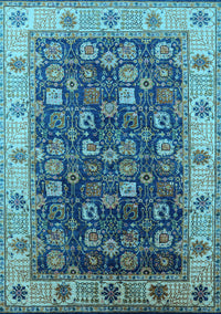 Oriental Light Blue Industrial Rug, urb1967lblu