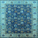 Square Oriental Light Blue Industrial Rug, urb1967lblu