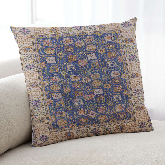 Lifestyle Image of Mid-Century Modern Urban Square Plum Purple Throw Pillow, 18 inch by 18 inch, pwurb1967