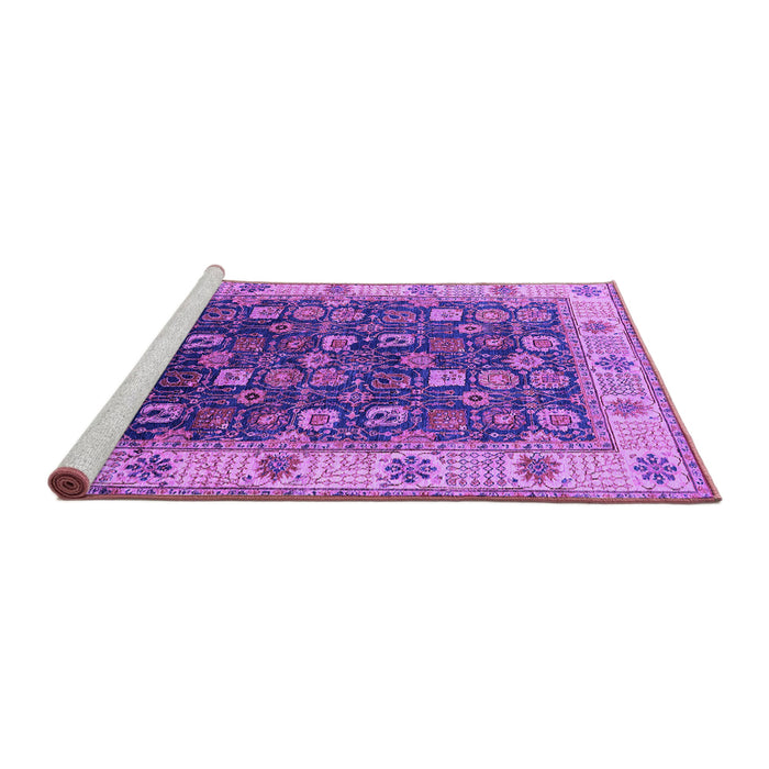 Sideview of Machine Washable Oriental Purple Industrial Area Rugs, wshurb1967pur