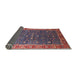 Sideview of Mid-Century Modern Dark Raspberry Purple Oriental Rug, urb1968